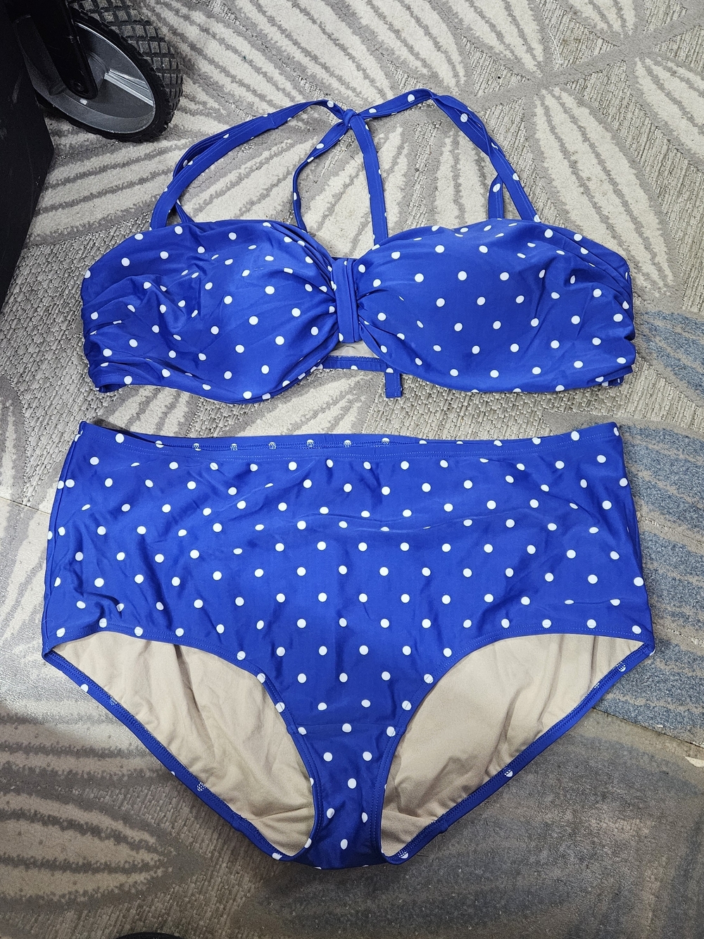 Blue Polka Dot Two-Piece Bikini Cacique